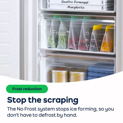 Bosch Series 4 70/30 Frost Free Fridge Freezer - Stainless Steel Effect - AO Annotation - No frost system
